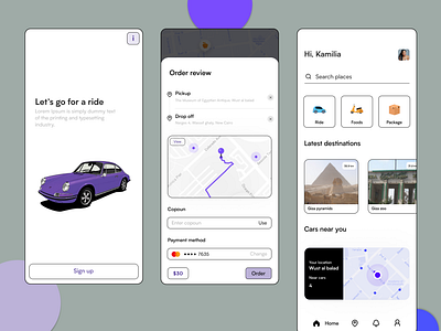 Taxi driver app adobe xd app design car rental car rental app design nezar ismail taxi app taxi drivers app ui ui ux ui ux design