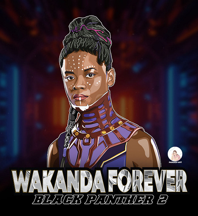 Black Panther 2 Wakanda Forever 2022 adobe illustrator animation artoftheday artwork blackpanther branding design graphic design illustration netflix portrait usadesign vector art