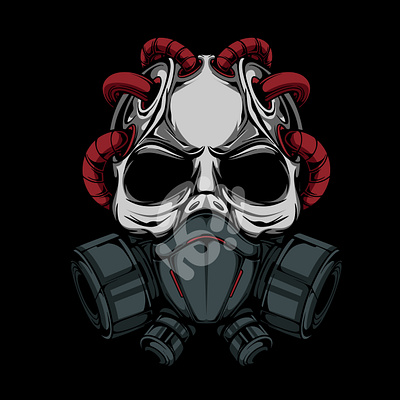 SKULL HEAD art character design doodle graffiti icon illustration logo mascot symbol vector