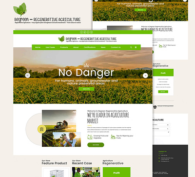 Begreen Agriculture Landing Design agriculture farmers farming fruits graphic design landing page design organic responsive website ui ui design webdesign