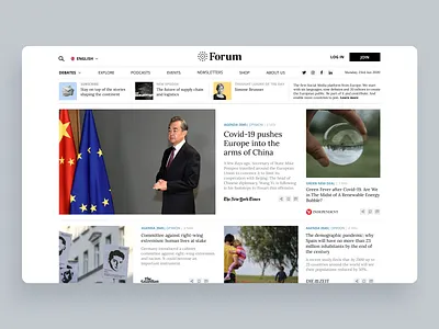 Forum - landing page ante babic clean design desktop freelance designer landing page media minimalism product design simplicity ui ui design ux ux design web app web design white