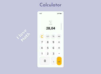 Daily UI: Day 4 - A Calculator design graphic design illustration ui