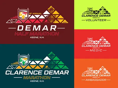 Clarence Demar Marathon 2022 branding design illustration logo print