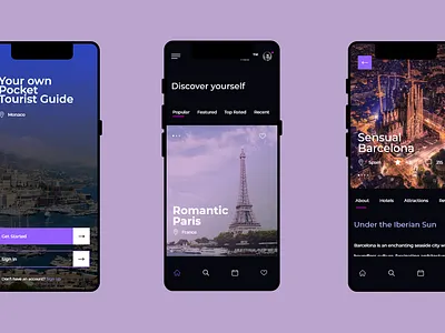 Tourist Guide app app ui