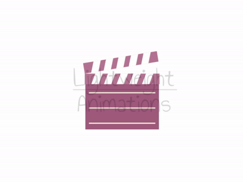 Movie Clapperboard Lottie Animation camera cinema cinematography clapboard clapper clapperboard clapstick film filmmaking board media member movie movie clapperboard multimedia photography play player slate board sync state video