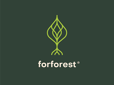 forforest agriculture architecture brand brand identity harvest horticulture icon innovation innovation park logo mark minimal science sustainability symbol trees typography