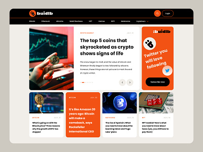 Crypto Media - BuidlB bitcoin coins crypto ethereum magazine media nft orange tokens