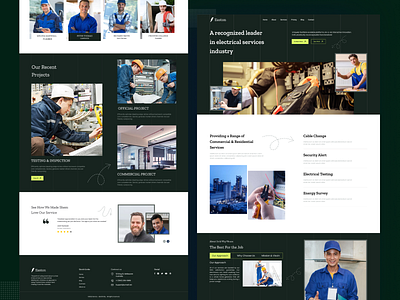 Electrician Landing Page electrical electrician electricians ui home repair home service homepage landing page property provider service ui web design website design