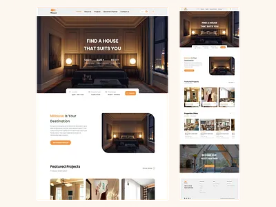 MHouse real estate rental sales ui ui design web design website