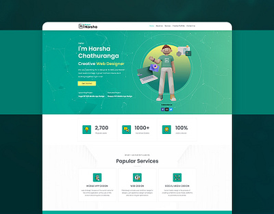 DesignerHarsha | Personal Website Design 2022 animation branding uidesign web webdesign webdesigner webdeveloper website websitedesign wordpress