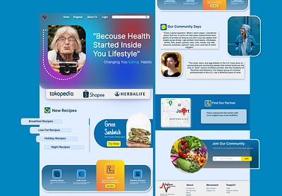 Hefowo - Healthy Web Design app branding design healthy healthyfood healthyweb illustration logo mobileapps ui uiux uiwebsite webdesign website