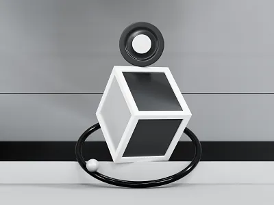 Shapes and Shades of Gray - 06 3d 3d art 3d artist 3d design 3d designer 3d illustration abstract blender c4d cinema4d creative digital graphic design illustrations octane render shape ui vector web