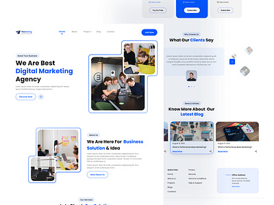 Marketing Agency Landing Page Design concept