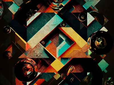 Artificial Artifice 3d abstract ai blender midjourney optical illusion projection map