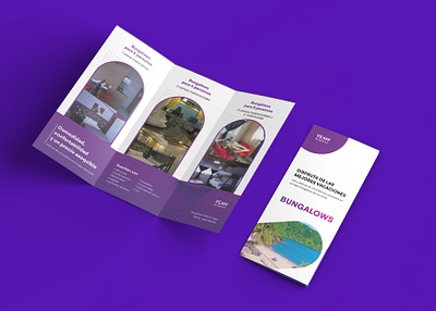 Bungalows Yeah! Brochure Trifold adobe xd brochure clean hotel ui