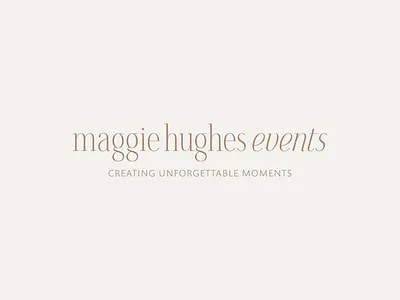 Brand Design For Wedding Planner Maggie Hughes Events brand design branding design event planner event planner brand event planner logo event planning feminine illustration logo serif serif logo typography warm color palette wedding planner wedding planner brand wedding planner logo wedding planning