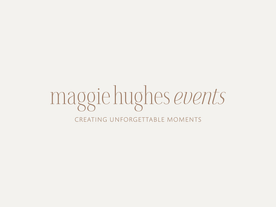 Brand Design For Wedding Planner Maggie Hughes Events brand design branding design event planner event planner brand event planner logo event planning feminine illustration logo serif serif logo typography warm color palette wedding planner wedding planner brand wedding planner logo wedding planning