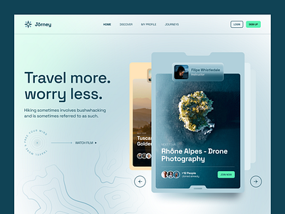 Jōrney Landing Page adventure journey landing landscape photography travel website