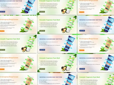 Face Wash Banner | Web Banner Design 3d ads advertising animation banner banner design branding design graphic design instagram post logo motion graphics poster desin social media social media banner social media post web web banner web banner template web design