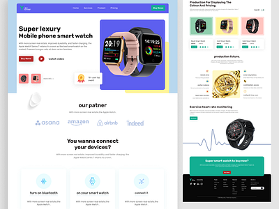 Smart watch landing page. apple watch apple watch design clock cpdesign creativepeoples ecommerce website electronics device eshop gadget gear landing page luxury watches online shop smart watch smart watch website smart world smartwatch trending wearable web design