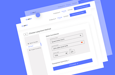 Checkout page that accepts crypto and debit card payment card checkout crypto design druids landing page payment ui uiux ux