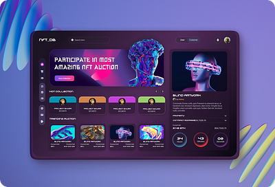 NFT dashboard 3d branding design graphic design nft ui ux