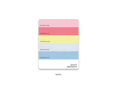 Wistful adobe adobecolor adobeillustrator art branding color colour design feelings graphic design illustration illustrator logo mood moody paint palette swatches vector visual