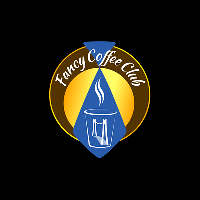 Fancy Coffee Club logo coffee design exaggerated fancy for the lols funny graphic design logo osijek papercup summer vector