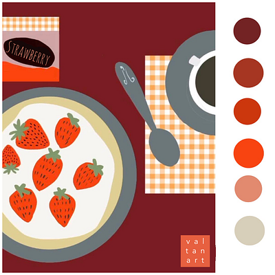 Breakfast digital illustration digitalart digitalillustration art dribbbleweeklywarmup illustration