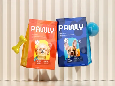 Pawly Branding and Packaging Design - Pet 3d animal animation brand identity branding cat dog label logo packaging pet pet branding ui veterinary