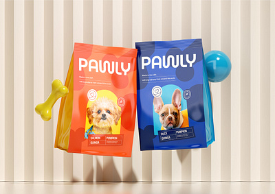 Pawly Branding and Packaging Design - Pet 3d animal animation brand identity branding cat dog label logo packaging pet pet branding ui veterinary