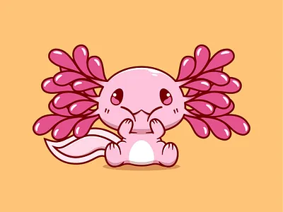 cute axolotl adobe illustrator animal axolotl cartoon creative cute design illustration logo mascot vector
