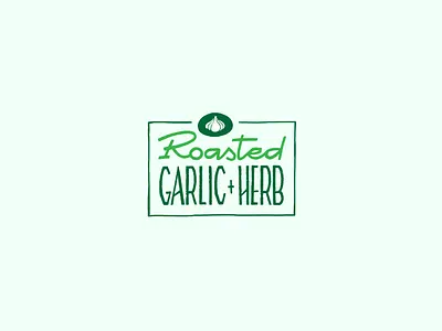 garlic + herb. custom type design garlic hand drawn letters hand lettering handlettering herbs lettering logo spice