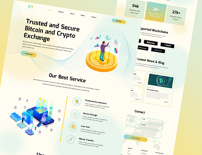 Cryptocurrency landing page crypto crypto currency crypto landing page design graphic design nft landing page