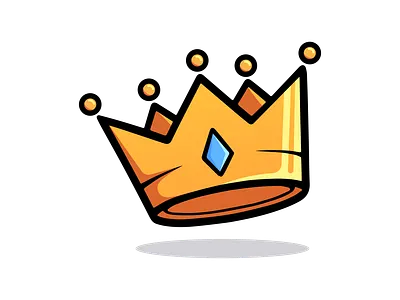 crown illustration adobe illustrator cartoon creative crown gem gold icon illustration king vector