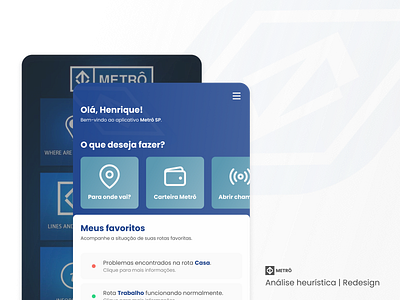 UX/UI Case Study - Metrô SP (Preview) android app branding design figma graphic design icon illustration ios logo minimal mobile redesign typography ui ui design ux