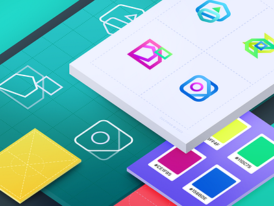 Harmonization of the logo & color palette ahmad arif zulfikar best branding color colorful colour figma gradient icon illustration logo mike mockup palette rainbow zulfikar