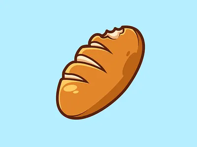 bread illustration adobe illustrator bread creative design food icon illustration logo vector