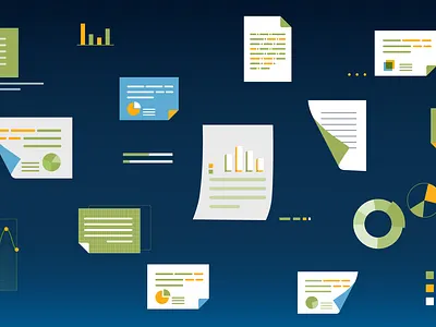 Floating Paper illustration materials paper