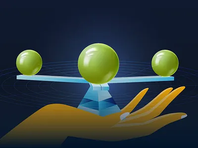 Three-way scale - Holding hand - Balance balance