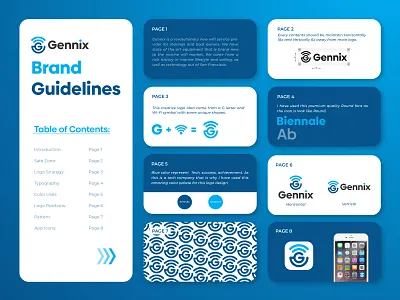 Gennix - Brand Guidelines. brand guide brand guidelines brand identity brand style brand style guide branding branding design broadband logo creative logo g logo g logo branding g wifi logo guidelines identity logo logo design logo explanation modern logo tech logo telecommunications