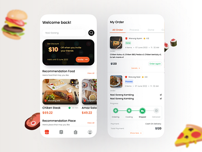 Fodie - Food Delivery App app app design branding clean delivery delivery app eat app fast food food food app food app design food delivery food delivery app food order mobile app mobile food app ui uidesign uiux ux