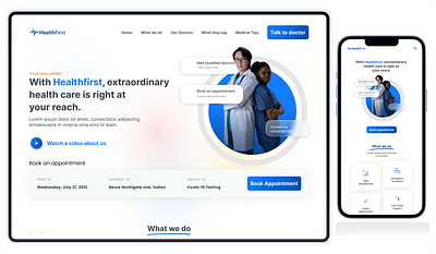 HealthFirst design health medical website