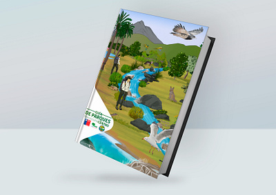 guia de parques 2 coverup design illustration mockup photoshop