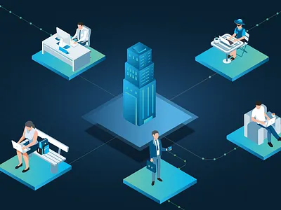 Isometric Workspace people