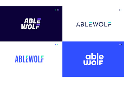 Experimenting and exploring wordmark logo ideas for Ablewolf branding design graphic design letter logo mark monogram simple simple logo