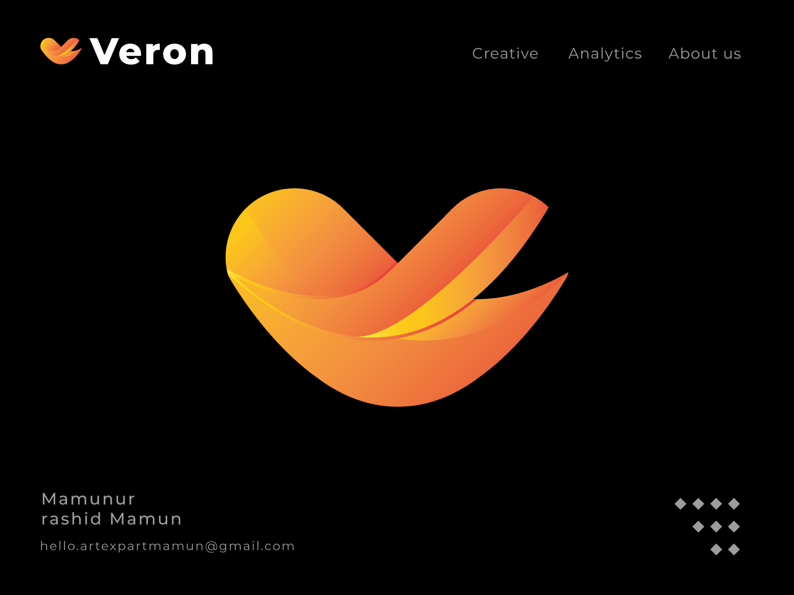 Veron Branding Logo Design animation app icon branding creative graphic design illustration logo logo design logo inspiration logo maker logo type minimalist logo mobile modern logo nft logo professional
