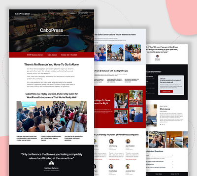 CaboPress – An invite-only event site gets redesigned cabopress conversion cro cxl event landing page