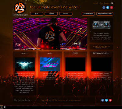 24 Spin Radio Site Mockup ui