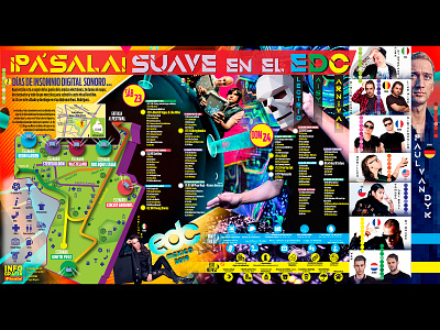 Electric Daisy Carnival el festival electrónico en la CDMX design diario pásala electric daisy carnival graphic design infographics